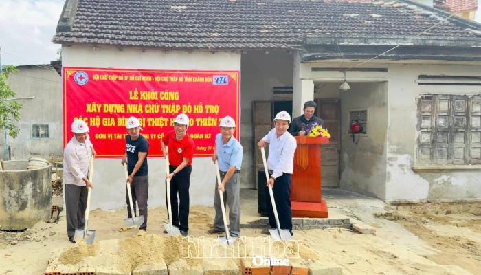 Khởi công xây dựng 10 căn nhà Chữ thập đỏ cho các hộ dân xã Diên Điền