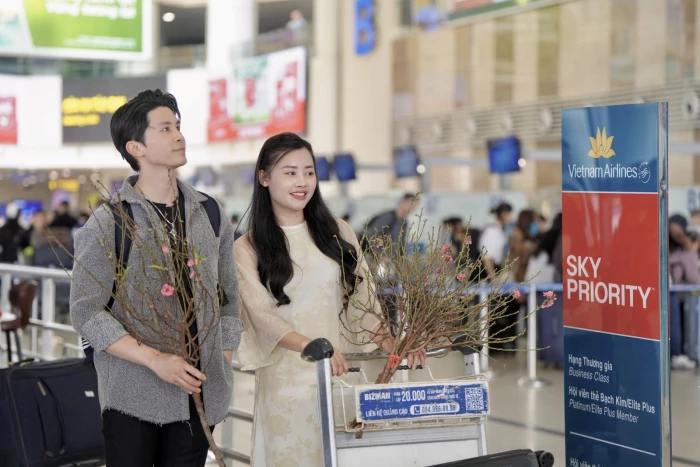 Vietnam Airlines vận chuyển mai đào Tết Nguyên đán Bính Ngọ 2026