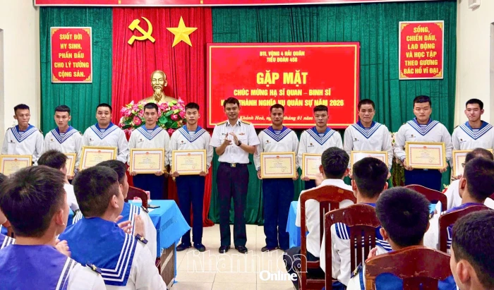 Tiểu đoàn 458, Vùng 4 Hải quân gặp mặt hạ sĩ quan, binh sĩ hoàn thành nghĩa vụ quân sự
