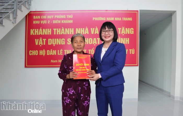 Khánh thành 1 căn nhà trong "Chiến dịch Quang Trung" tại phường Nam Nha Trang