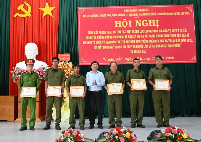 Xã Thuận Bắc tổng kết công tác phòng, chống tội phạm và xây dựng phong trào Toàn dân bảo vệ an ninh Tổ quốc năm 2025