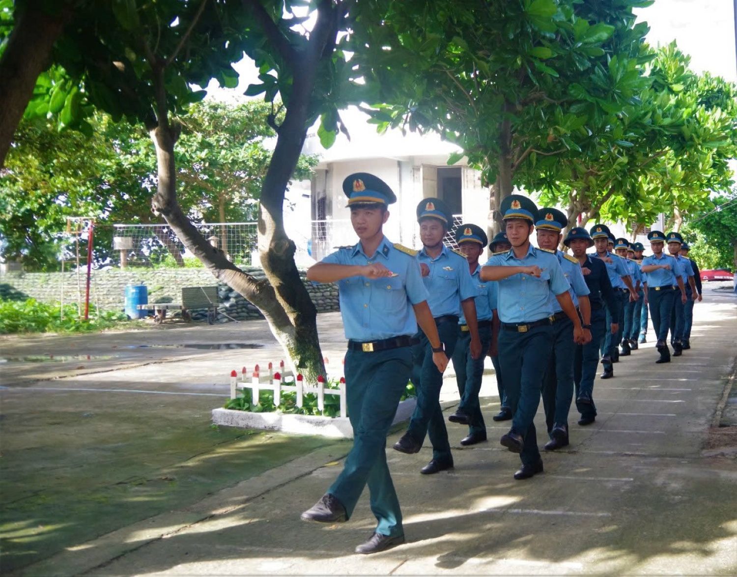 Giờ huấn luyện Điều lệnh đội ngũ.