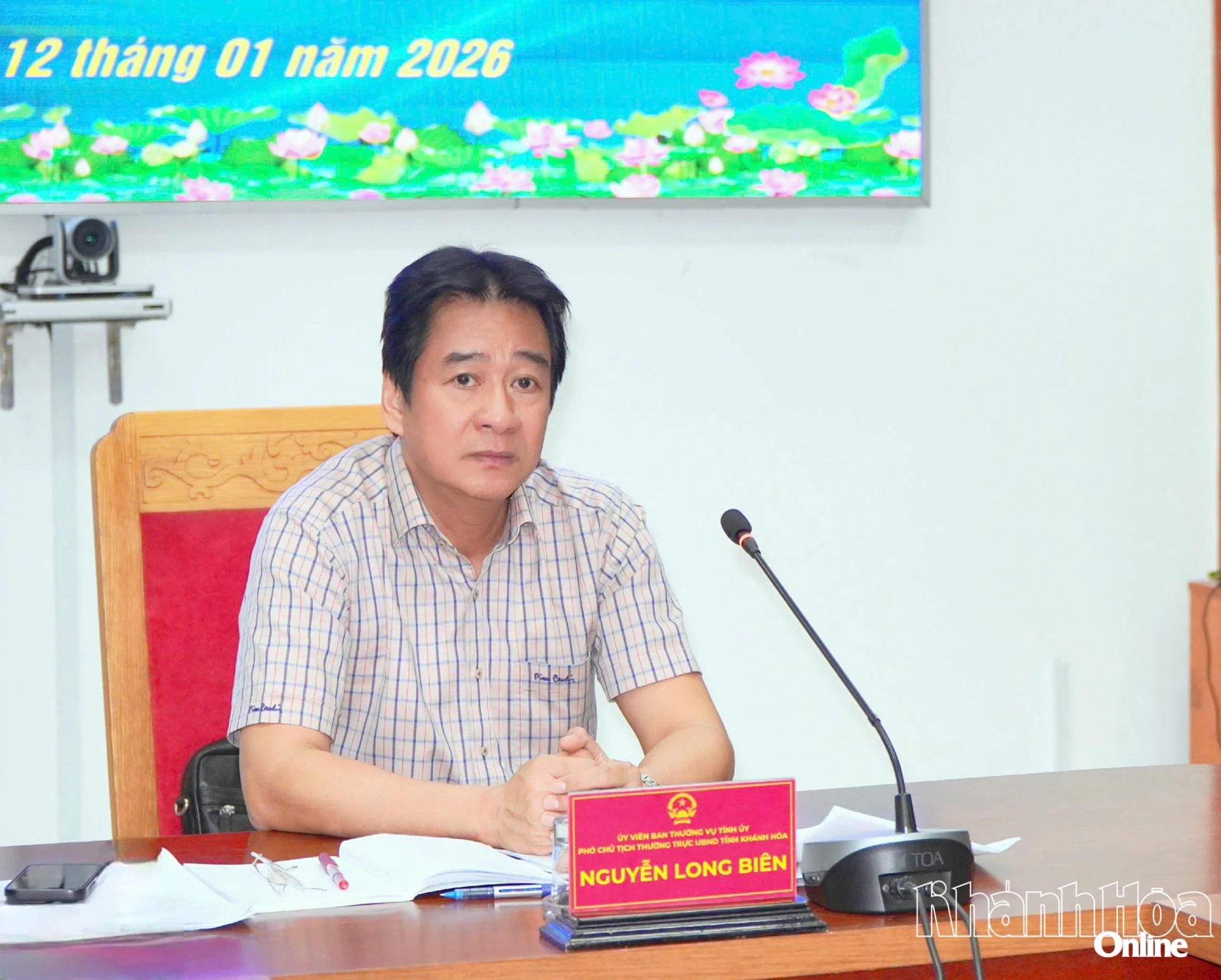 Đồng chí Nguyễn Long Biên chỉ đạo tại cuộc họp