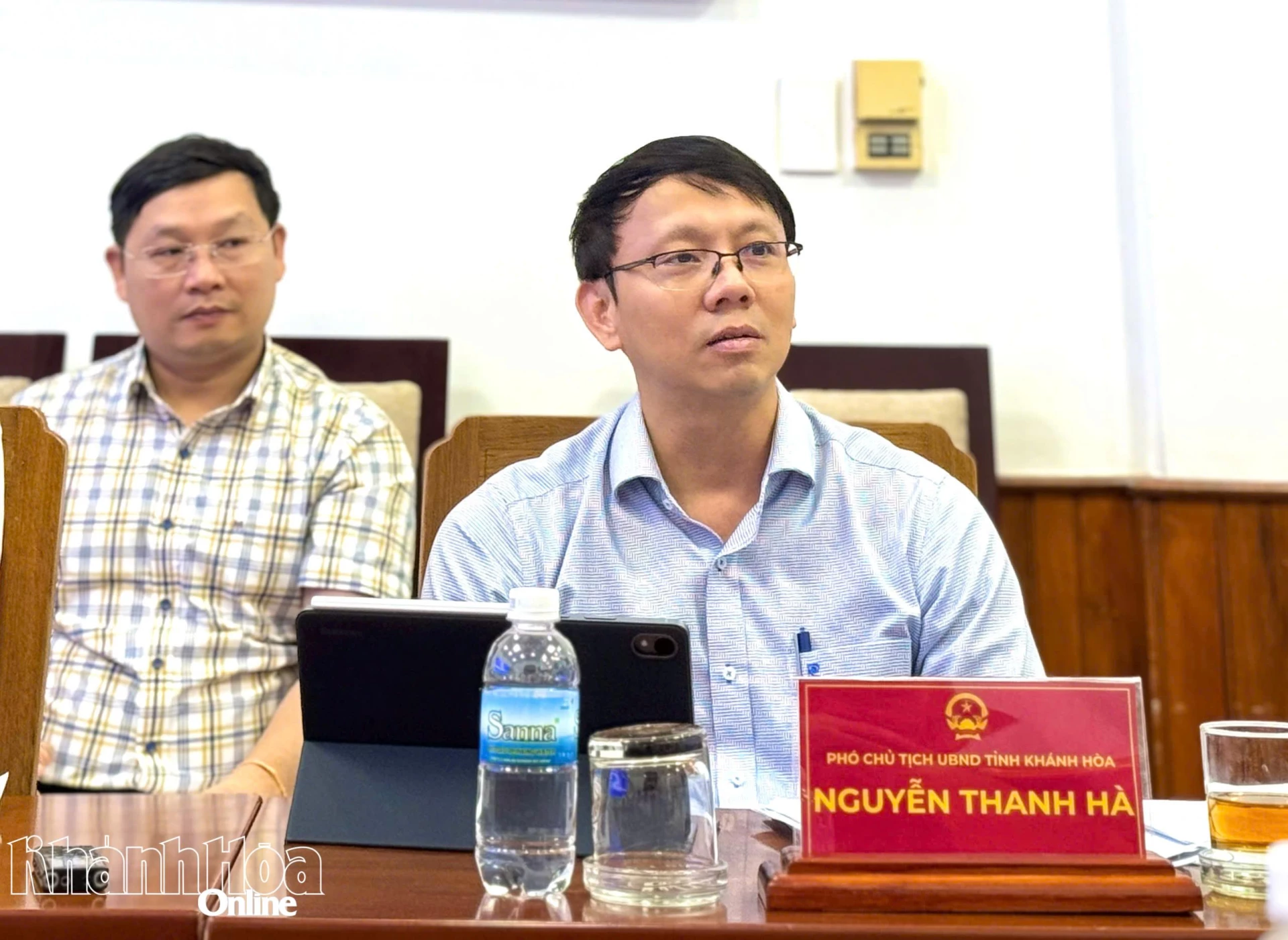 Đồng  chí  Nguyễn  Thanh  Hà  chỉ  đạo tại cuộc họp