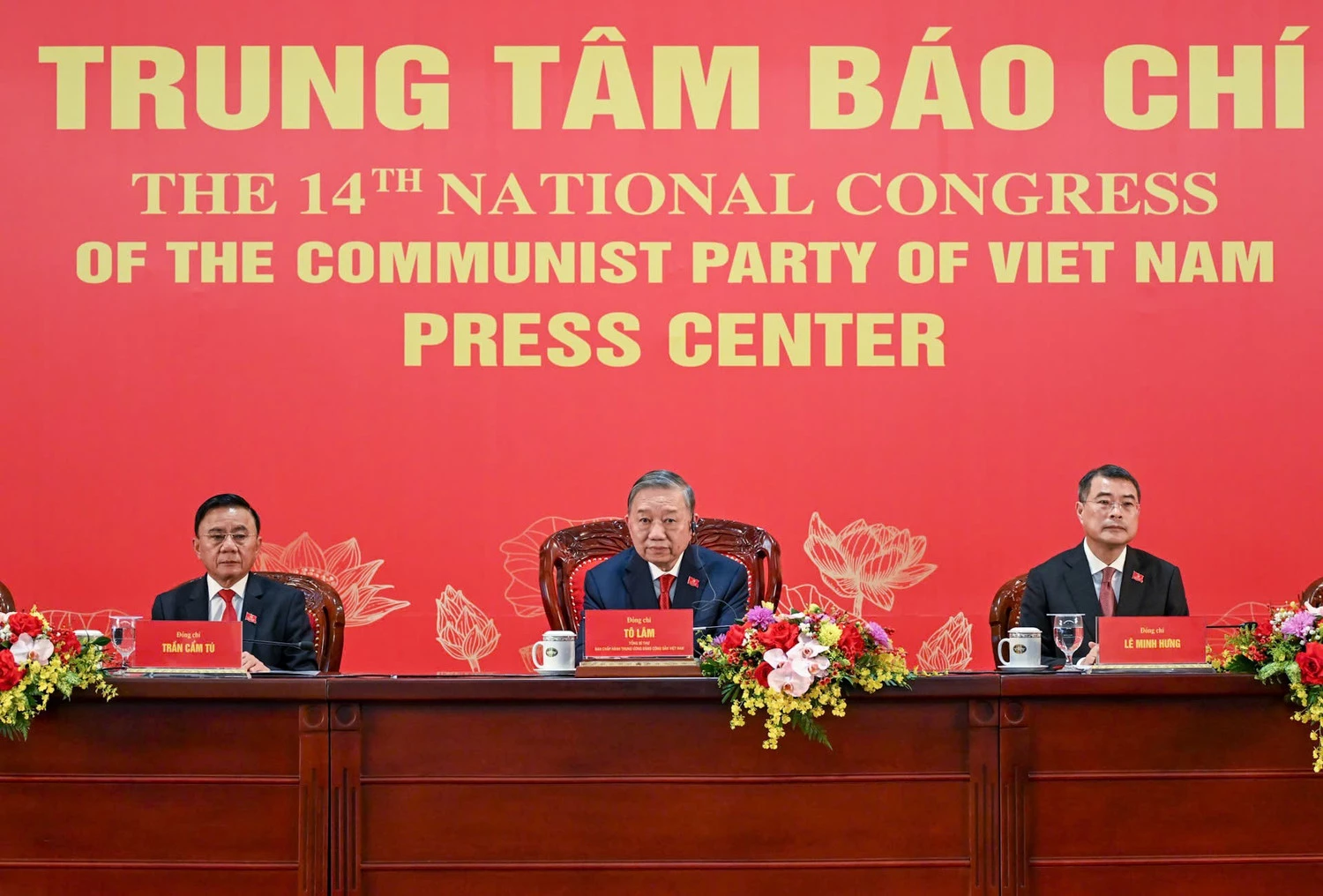 Tổng Bí thư Tô Lâm chủ trì Họp báo quốc tế thông báo kết quả Đại hội XIV của Đảng. (Ảnh: ĐĂNG KHOA)