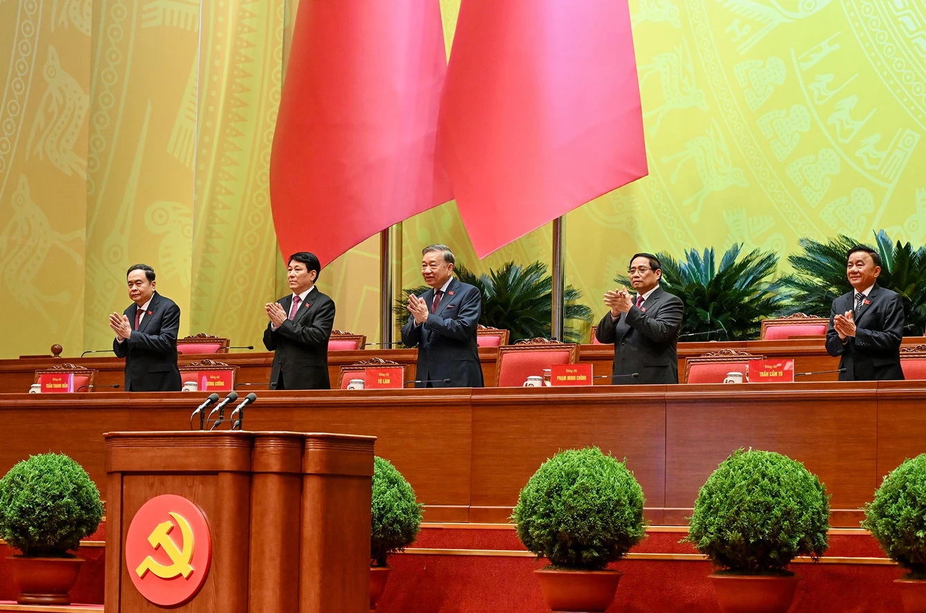 Các đồng chí lãnh đạo chủ chốt của Đảng, Nhà nước chủ trì phiên họp trù bị Đại hội XIV của Đảng.