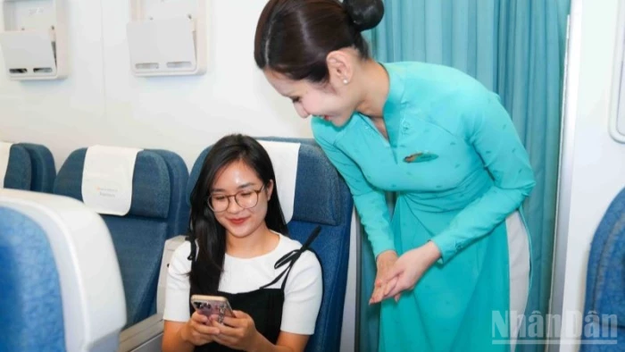 Vietnam Airlines chính thức triển khai dịch vụ Internet trên máy bay, tiến gần hơn mục tiêu hãng hàng không 5 sao