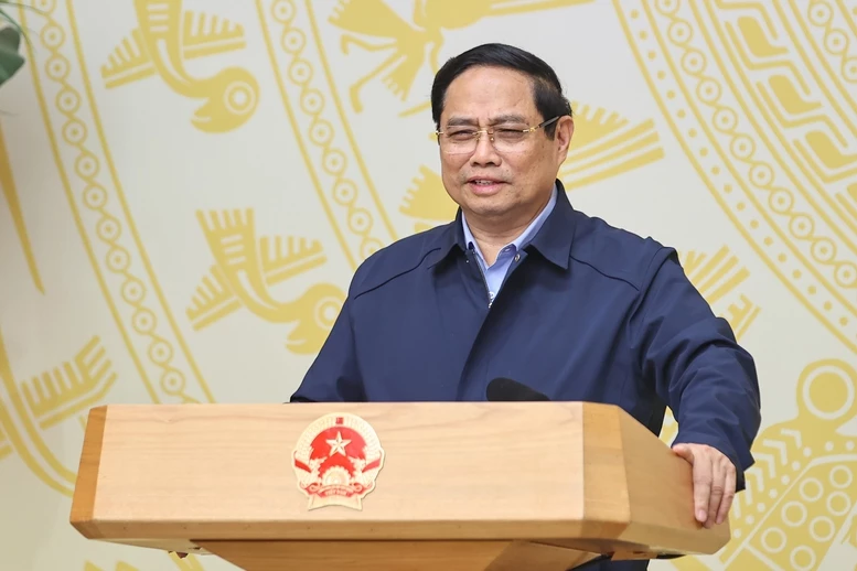 Thủ tướng Chính phủ Phạm Minh Chính phát biểu chỉ đạo. Ảnh: VGP/NHẬT BẮC