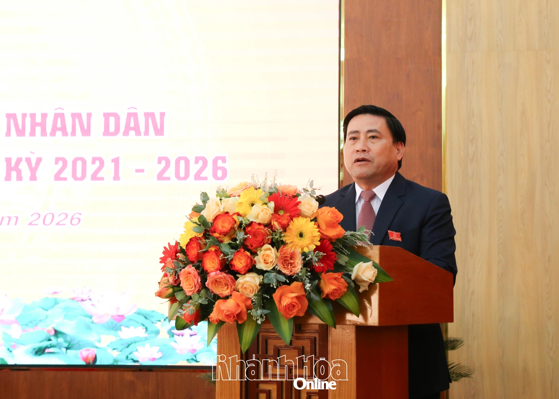 Chủ tịch HĐND tỉnh Lâm Đông phát biểu khai mạc kỳ họp