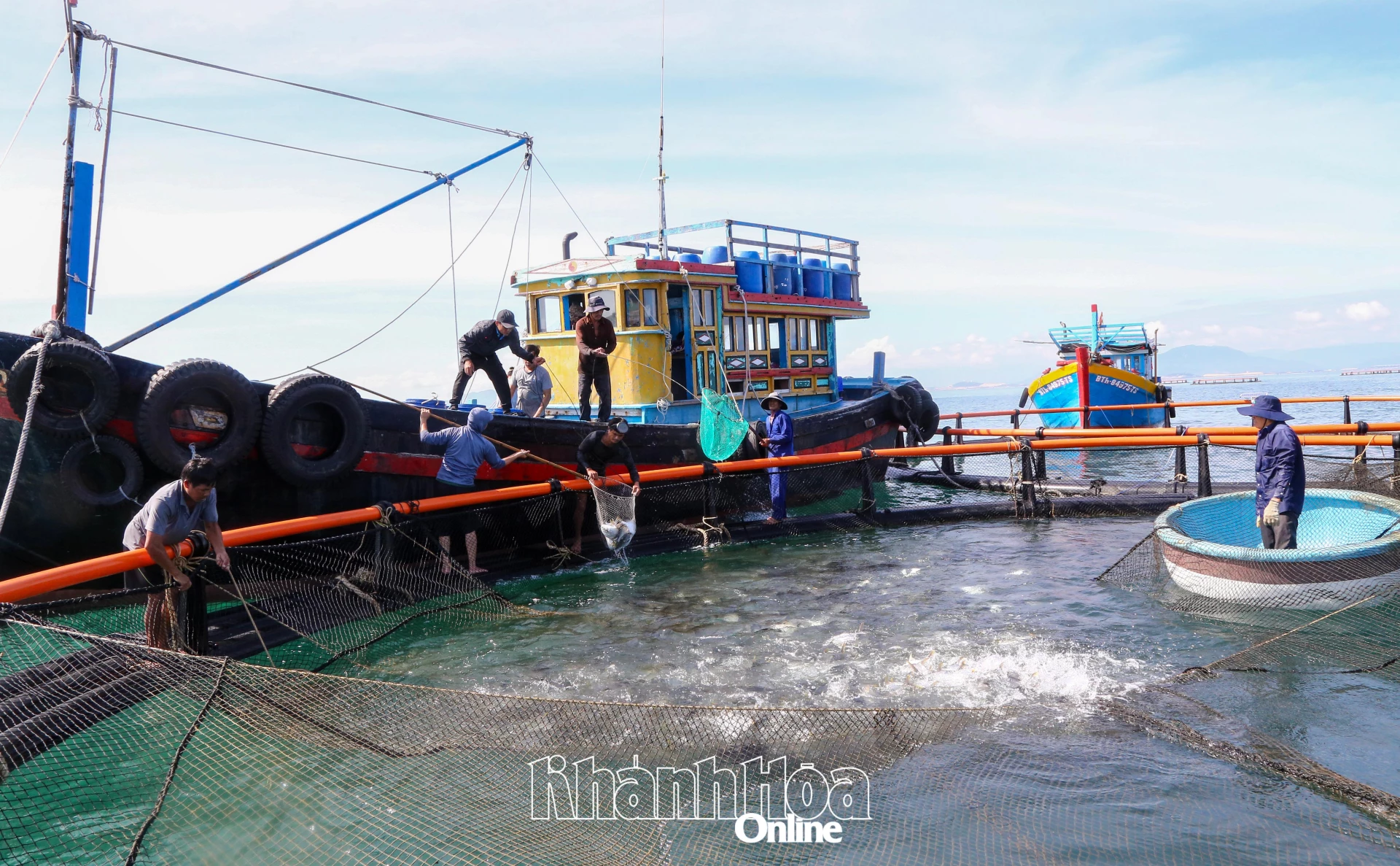 Gia đình ông Võ Lâm Đồng đầu tư nuôi biển công nghệ cao trên vùng biển Hòn Nội, cách bờ đến 6 hải lý.
