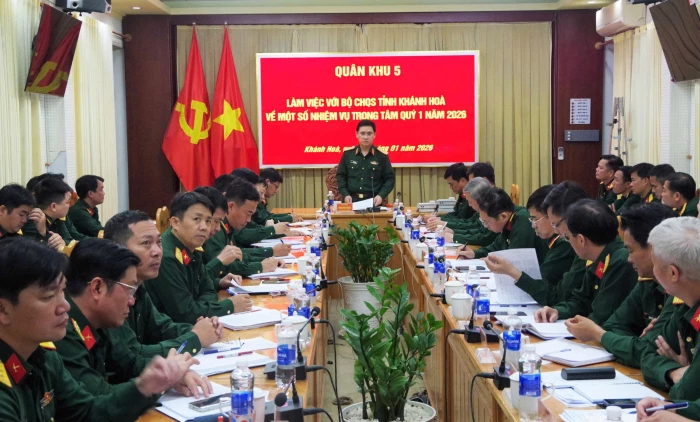 Quân khu 5 kiểm tra công tác quân sự, quốc phòng tại Khánh Hòa