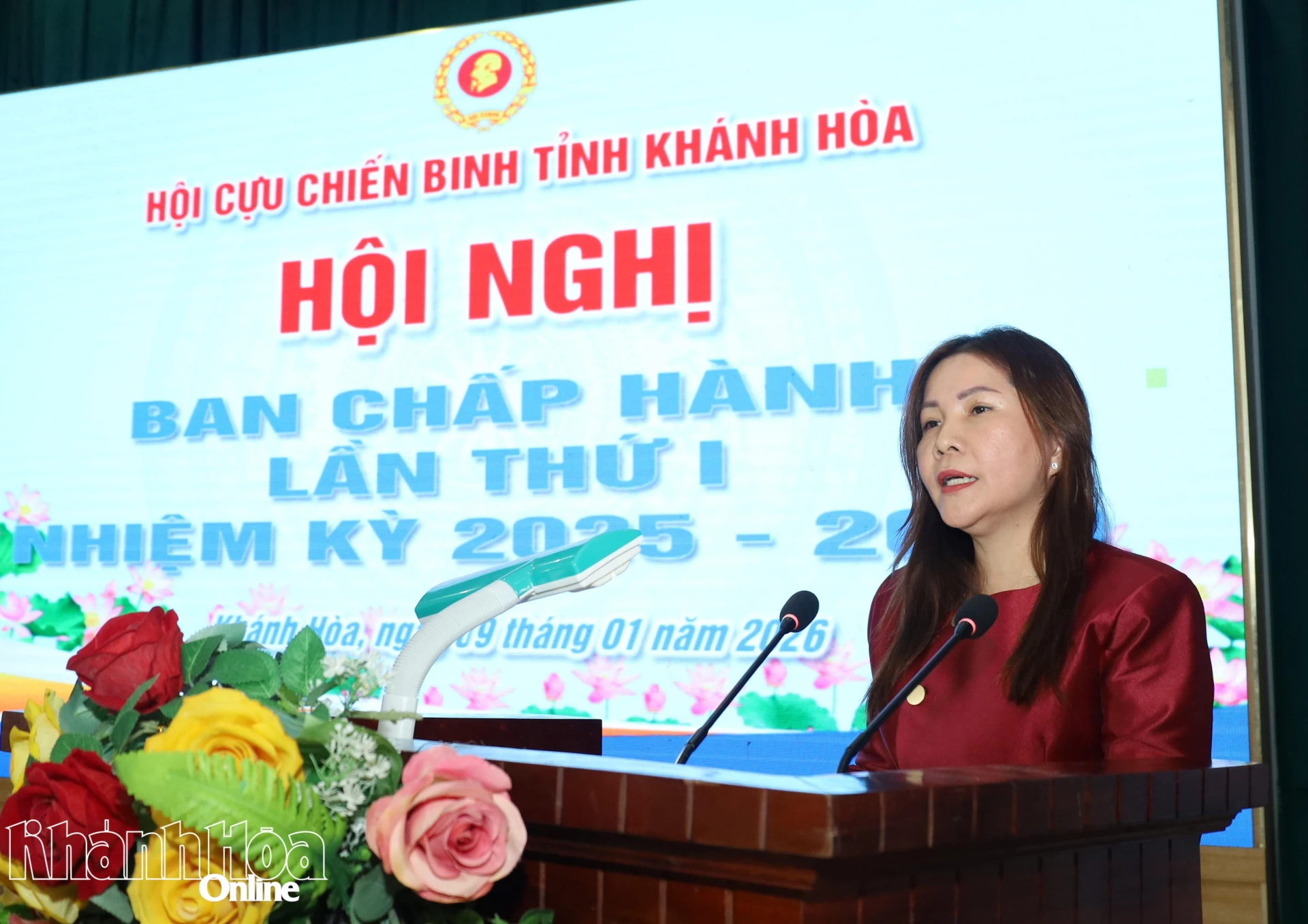 Đồng chí Trần Thị Tú Viên phát biểu chỉ đạo tại hội nghị.