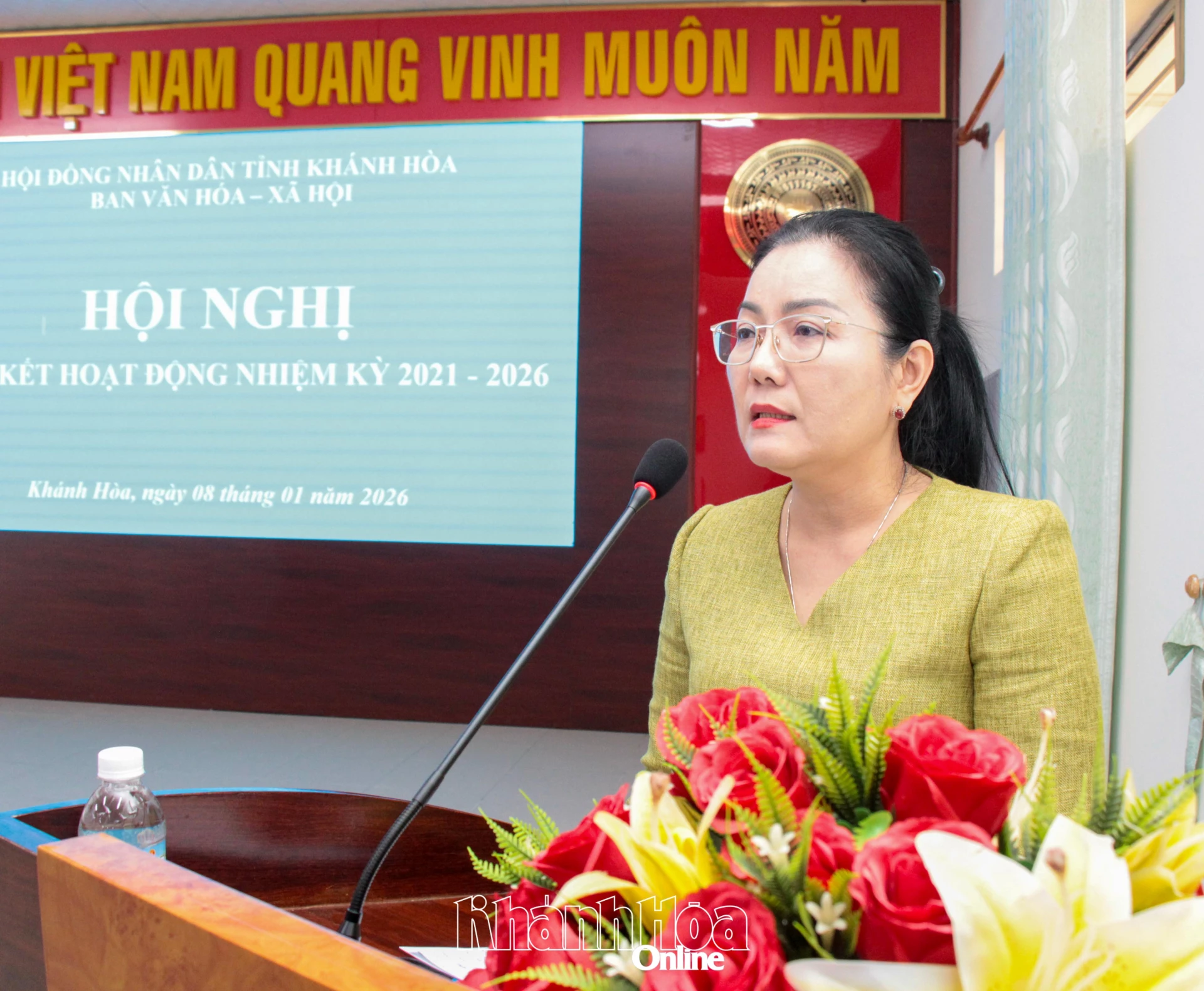 Phó Chủ tịch HĐND tỉnh Phạm Thị Xuân Trang phát biểu chỉ đạo tại hội nghị