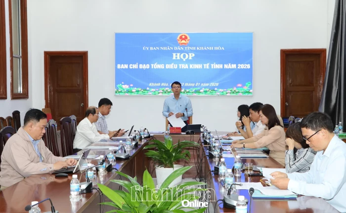 Họp Ban Chỉ đạo Tổng điều tra kinh tế tỉnh Khánh Hòa năm 2026