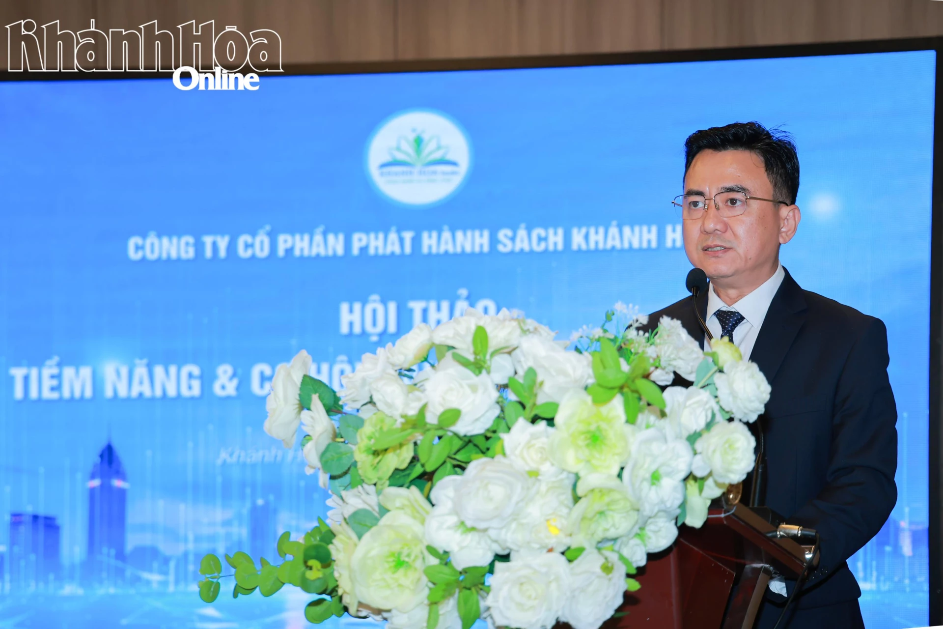 Ông Hoàng Thanh Bình – Chủ tịch Hội đồng Quản trị công ty giới thiệu về tầm nhìn, chiến lược hoạt động doanh nghiệp.