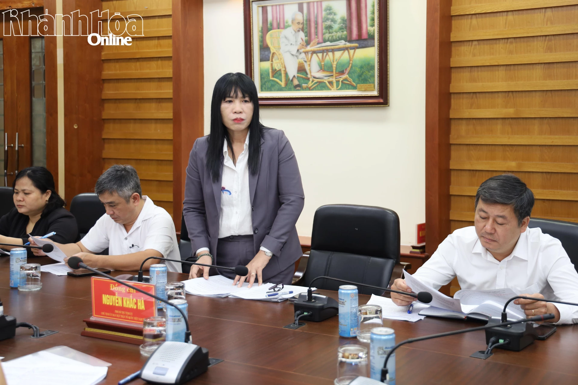 Lãnh đạo Thanh tra tỉnh phát biểu.