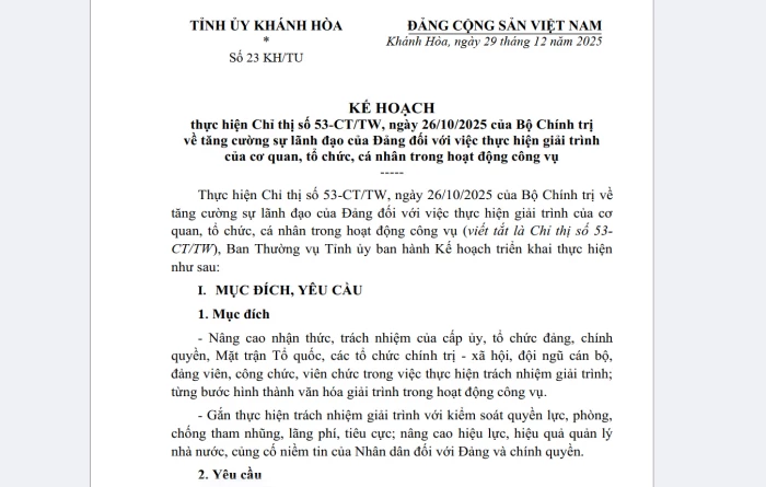 Tăng cường trách nhiệm giải trình trong hoạt động công vụ