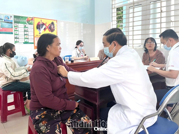 Khám bệnh, phát thuốc miễn phí cho 250 người dân xã Bắc Khánh Vĩnh