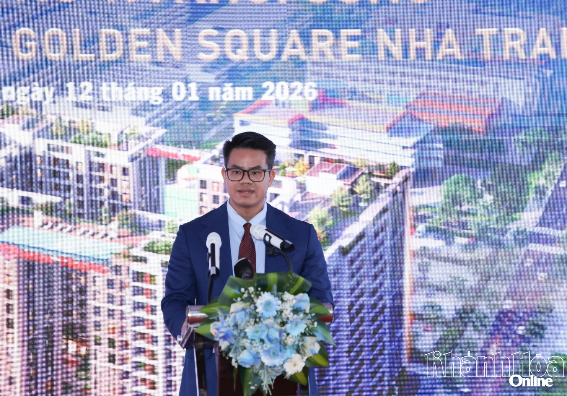 Đại diện chủ đầu tư phát biểu tại lễ khởi công.