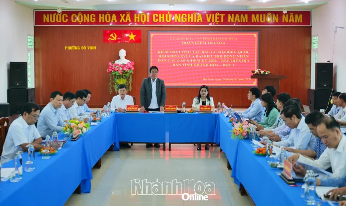 Đoàn kiểm tra số 4 kiểm tra công tác bầu cử tại 3 địa phương