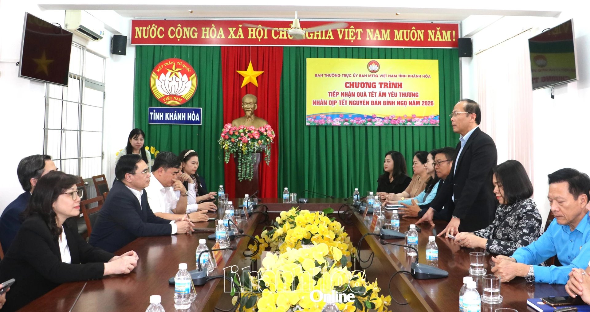Phó Bí thư Tỉnh uỷ, Chủ tịch Uỷ ban MTTQ Việt Nam tỉnh Nguyễn Khắc Hà cảm ơn Tạp chí Cộng sản