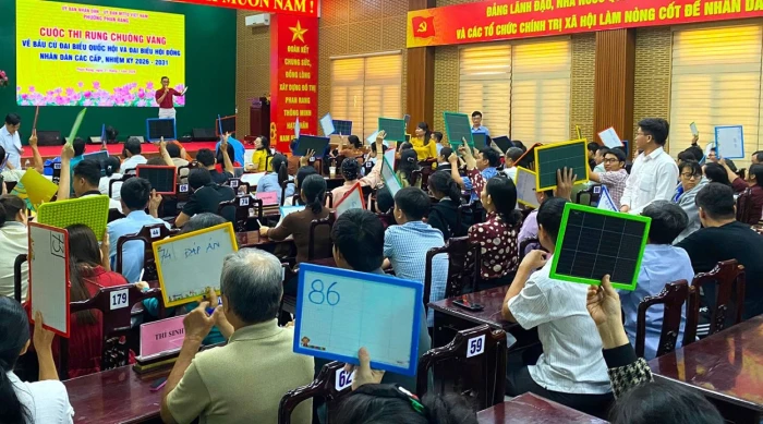 Phường Phan Rang tổ chức cuộc thi “Rung chuông vàng” về bầu cử đại biểu Quốc hội và đại biểu HĐND các cấp nhiệm kỳ 2026-2031