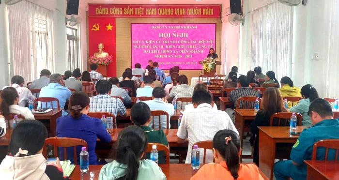 Lấy ý kiến người được giới thiệu ứng cử đại biểu HĐND xã Diên Khánh, nhiệm kỳ 2026 - 2031