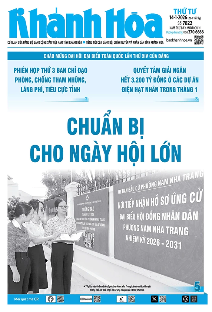 Đọc báo in số 7822 ngày 14/1/2026