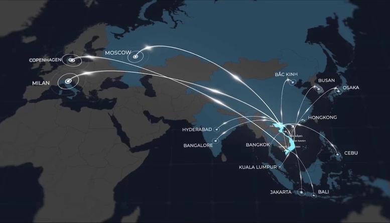 Năm 2025 còn đánh dấu quy mô mở rộng mạng bay quốc tế lớn nhất trong lịch sử của Vietnam Airlines.