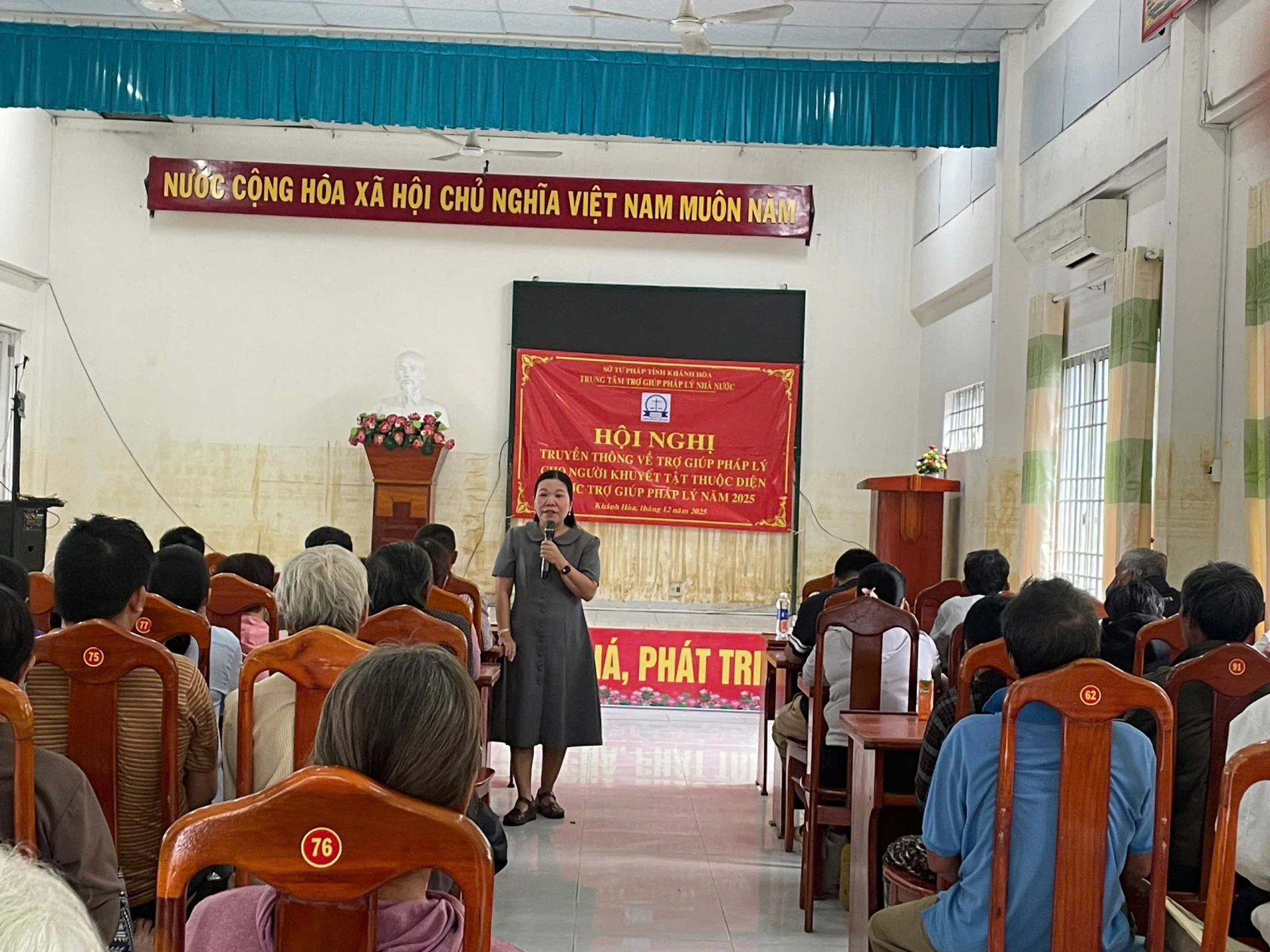 Hội nghị truyền thông về trợ giúp pháp lý cho người khuyết tật tại xã Diên Điền do Trung tâm trợ giúp pháp lý nhà nước tỉnh tổ chức năm 2025.