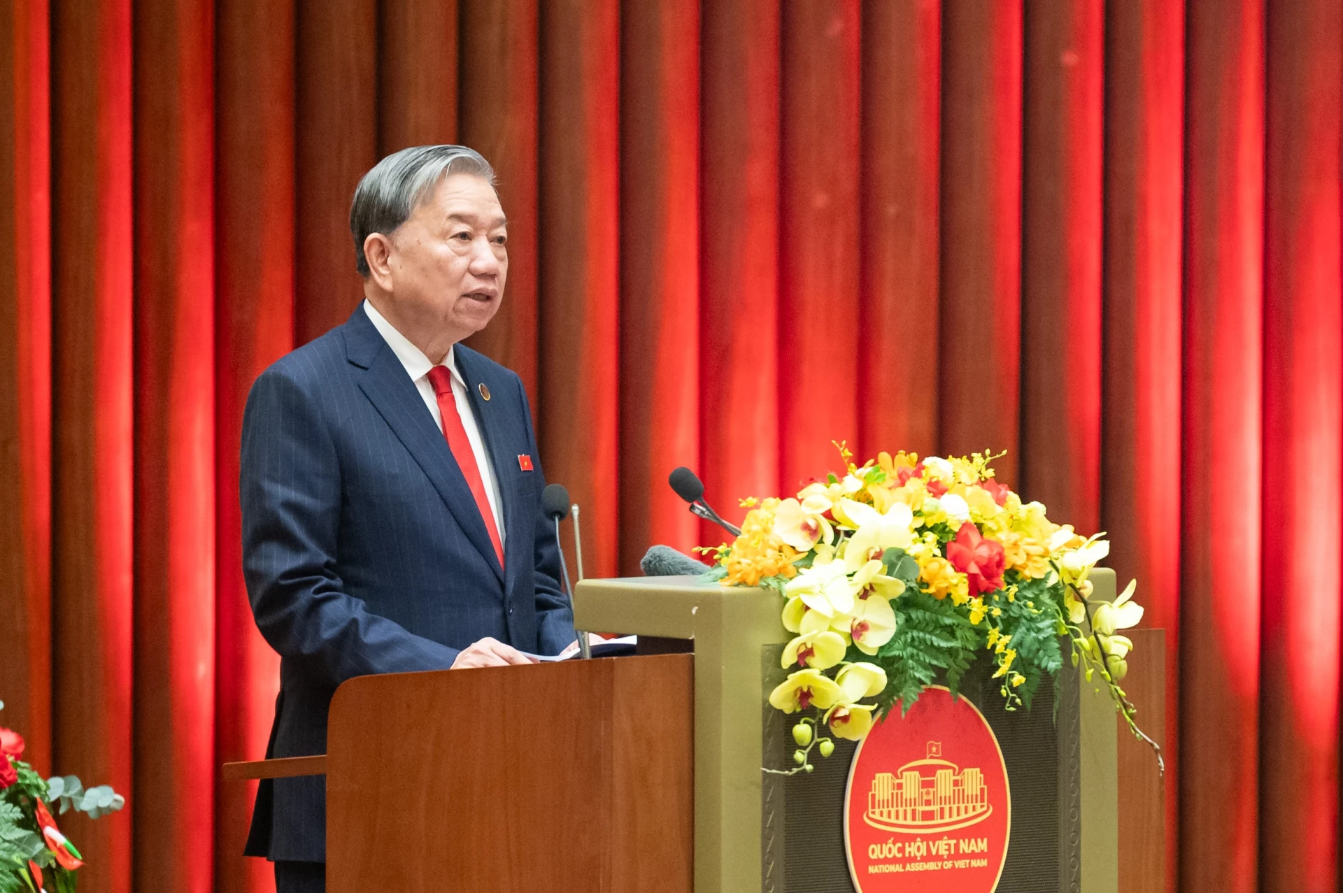 Tổng Bí thư Tô Lâm phát biểu tại Lễ kỷ niệm (Ảnh Báo Đại biểu Nhân dân)