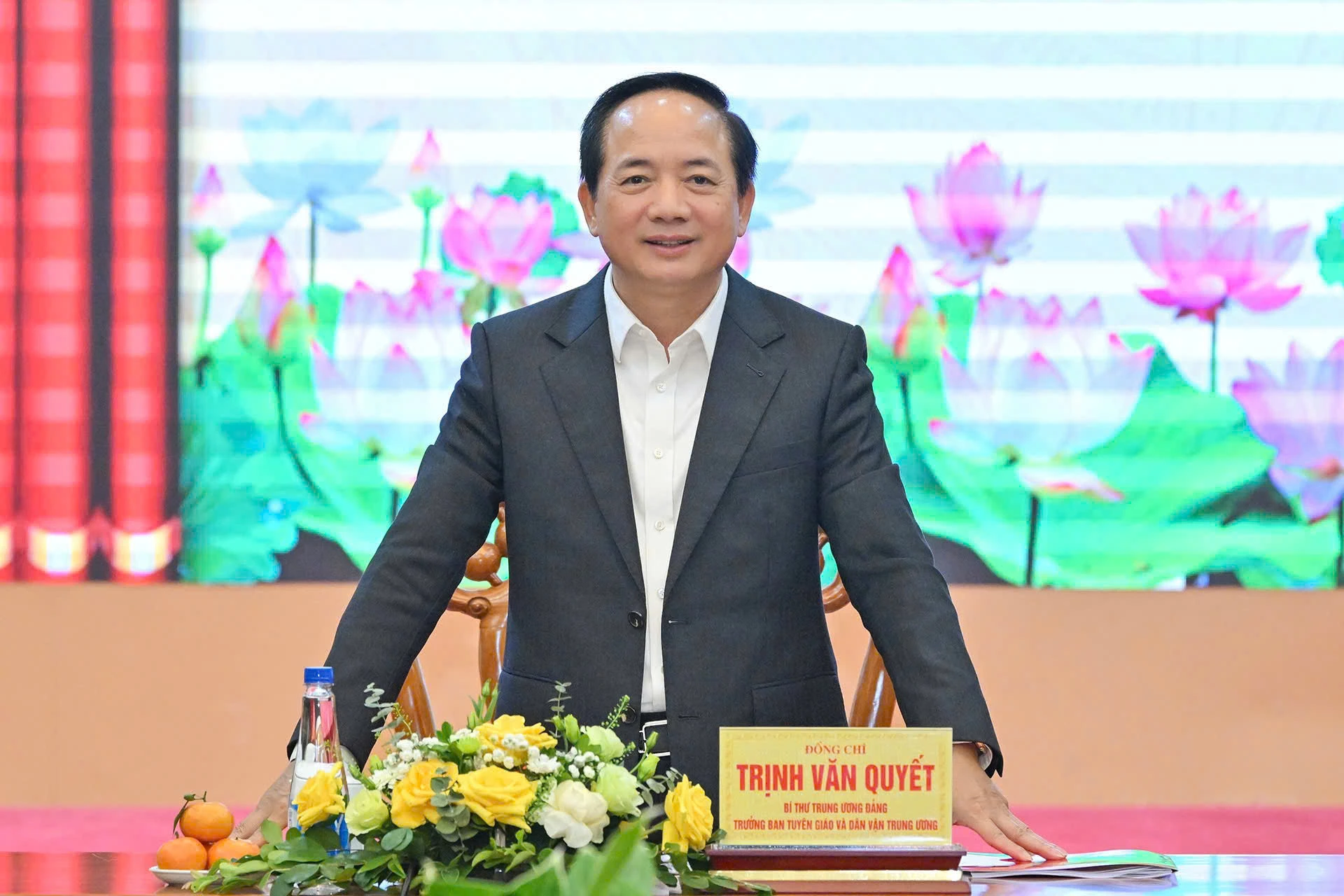 Bí thư Trung ương Đảng, Trưởng Ban Tuyên giáo và Dân vận Trung ương Trịnh Văn Quyết. Ảnh: Như Ý