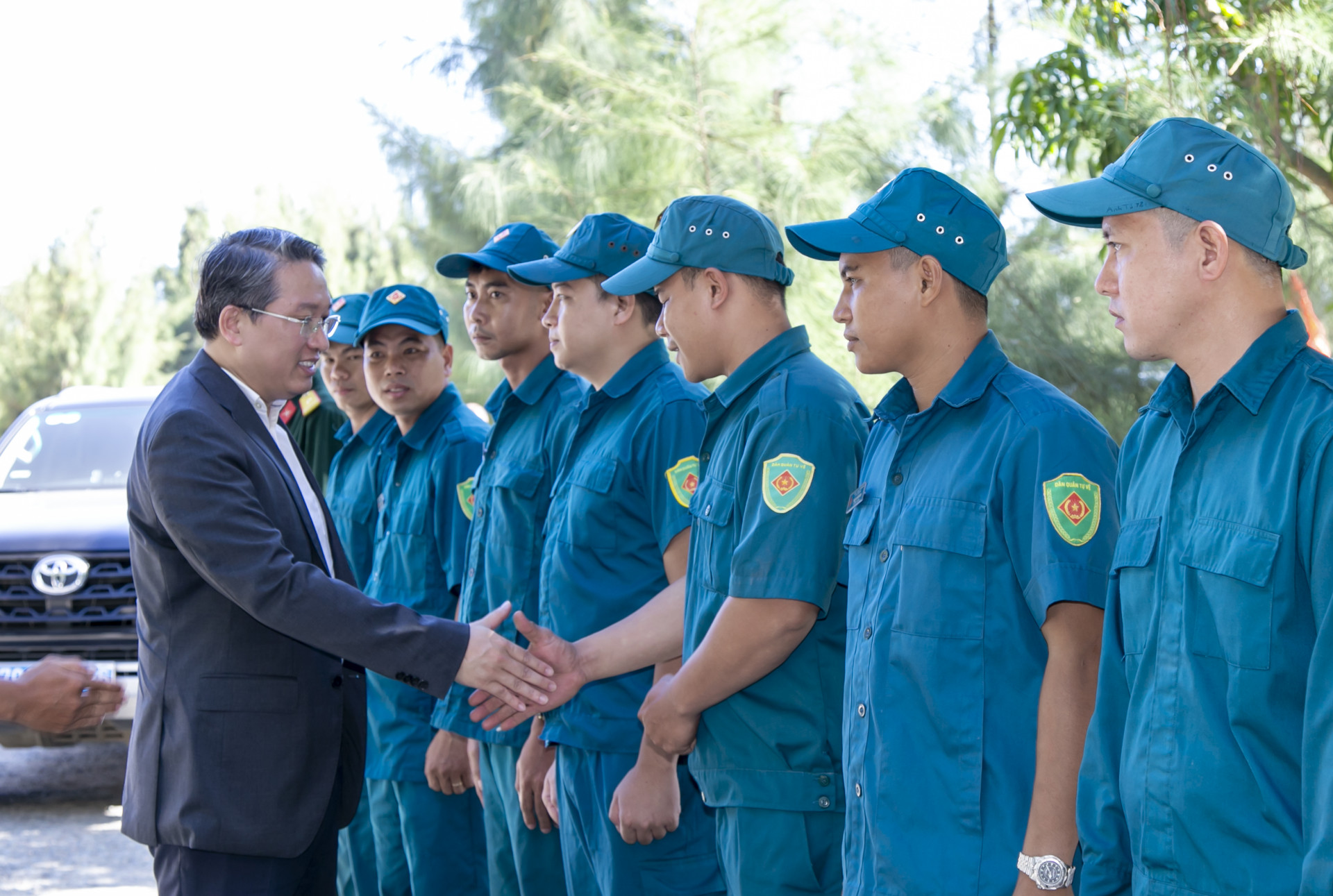 Bí thư Tỉnh ủy Nguyễn Hải Ninh thăm, chúc Tết lực lượng Hải đội Dân quân Thường trực tỉnh