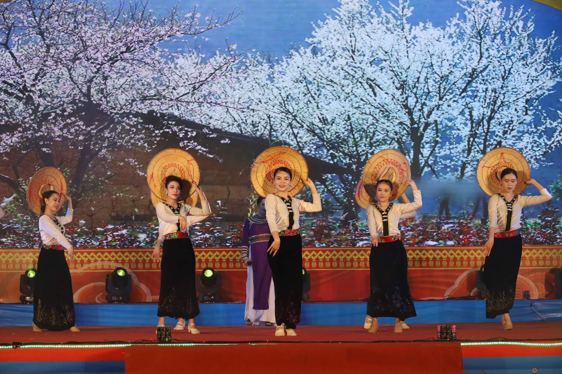 Hình ảnh những cô gái Thái uyển chuyển trong điệu múa được diễn viên, cộng tác viên của Đoàn ca múa nhạc Hải Đăng tái hiện.