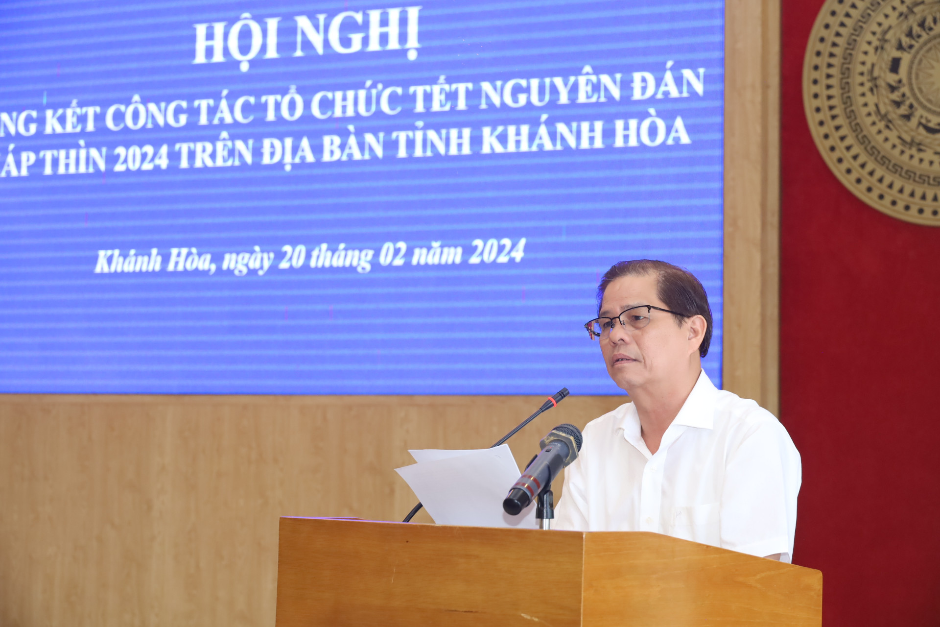 Ông Nguyễn Tấn Tuân phát biểu kết luận hội nghị.