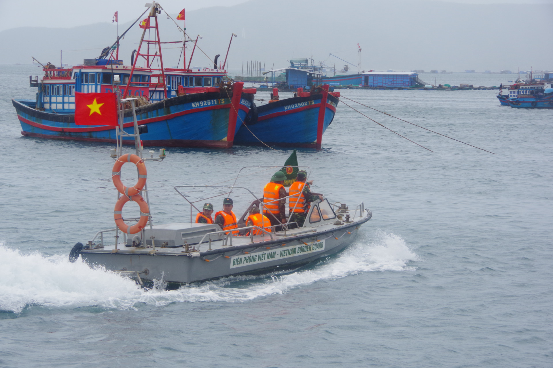 Lực lượng Bộ đội Biên phòng tỉnh tổ chức tuần tra trên biển.
