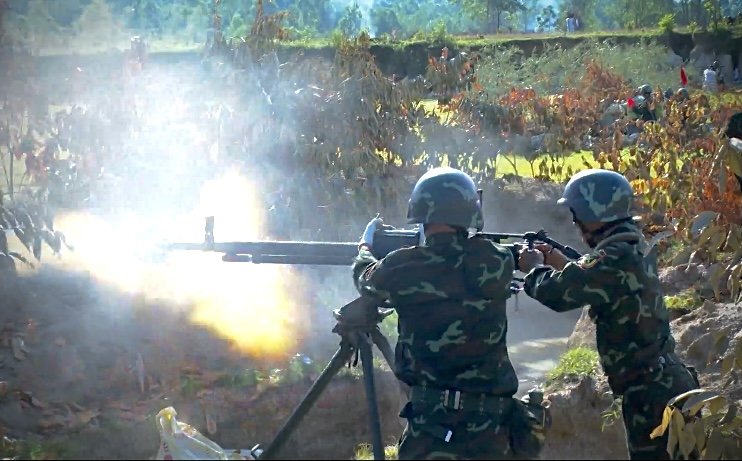 Lực lượng vũ trang tỉnh tham gia diễn tập khu vực phòng thủ kết hợp phòng thủ dân sự tỉnh năm 2023.