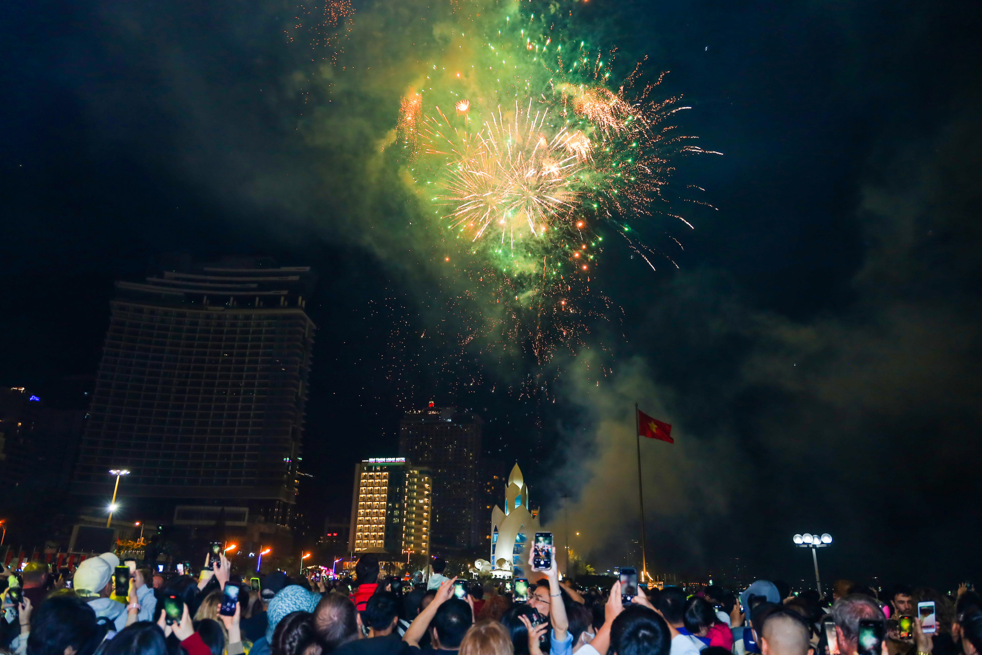 Firework display on Lunar New Year’s Eve
