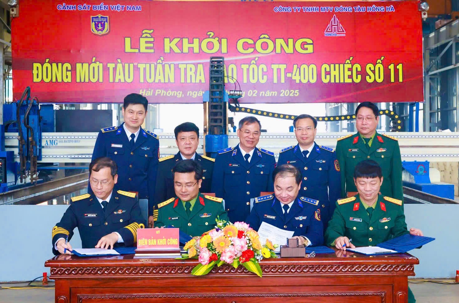 Khởi công đóng mới tàu tuần tra cao tốc TT-400 chiếc số 11