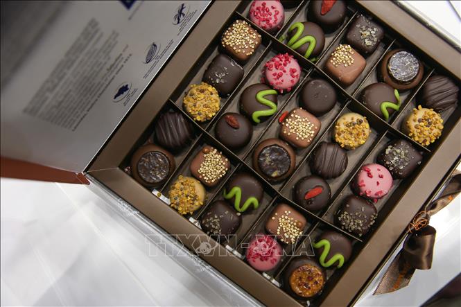 Sôcôla được trưng bày bán ở Brussels, Bỉ. Ảnh tư liệu: THX/TTXVN