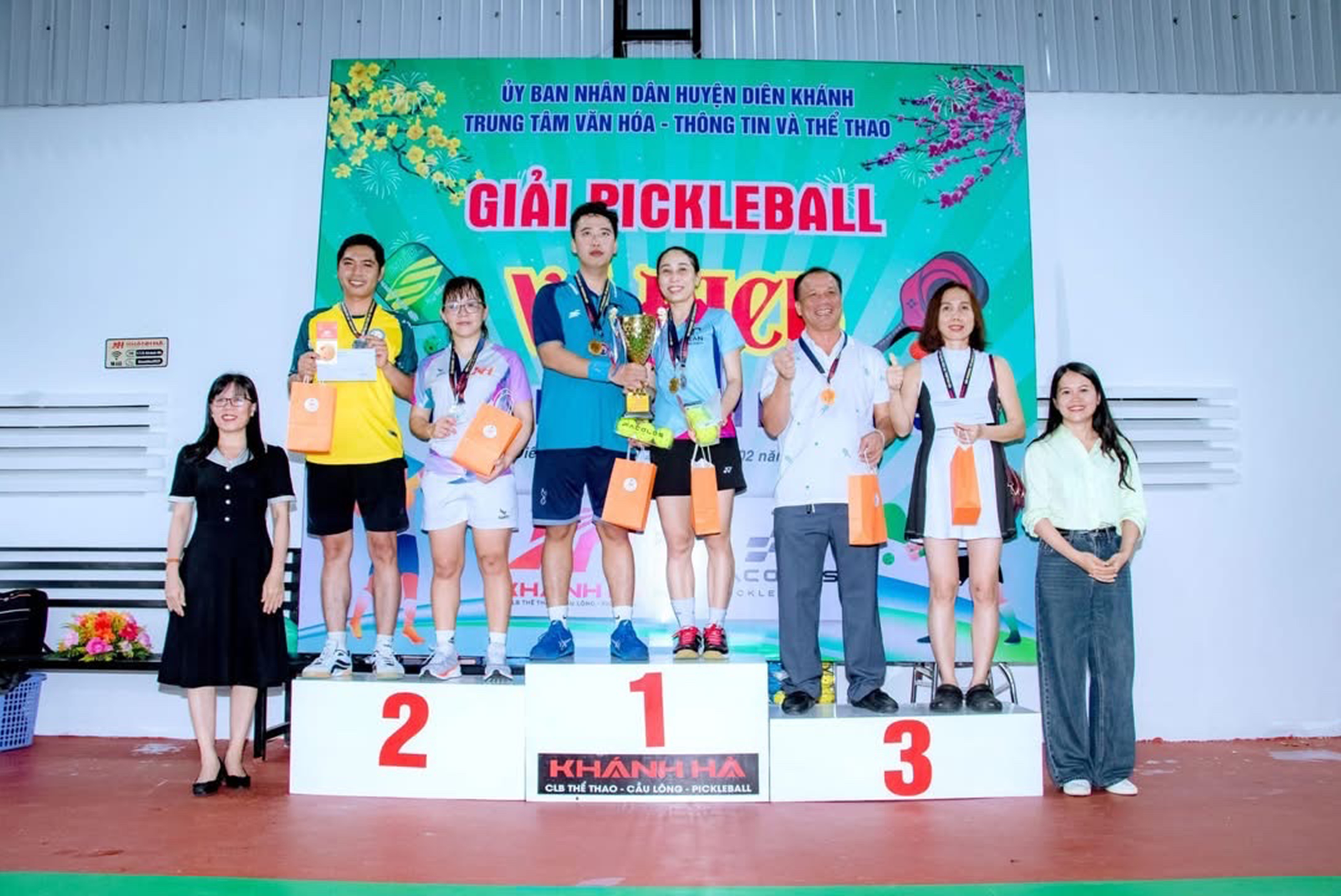 Gần 60 vận động viên tranh tài Giải Pickleball vô địch huyện Diên Khánh năm 2025