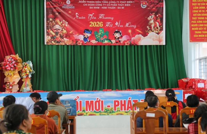 Công ty Cổ phần Thủy điện Đa Nhim - Hàm Thuận - Đa Mi: Ấm áp nghĩa tình từ chương trình “Xuân yêu thương - Tết ấm lòng” năm 2026