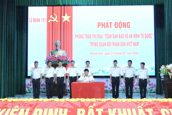 Lữ đoàn 101 phát động phong trào thi đua Toàn dân bảo vệ an ninh Tổ quốc