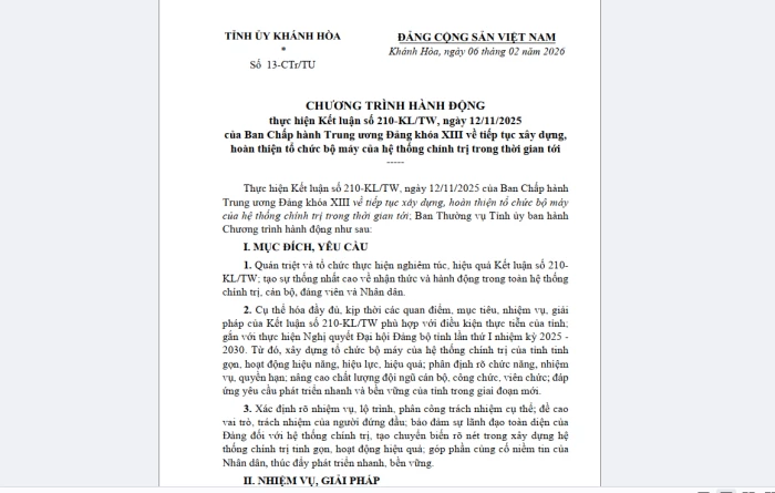 Tiếp tục xây dựng, hoàn thiện tổ chức bộ máy của hệ thống chính trị