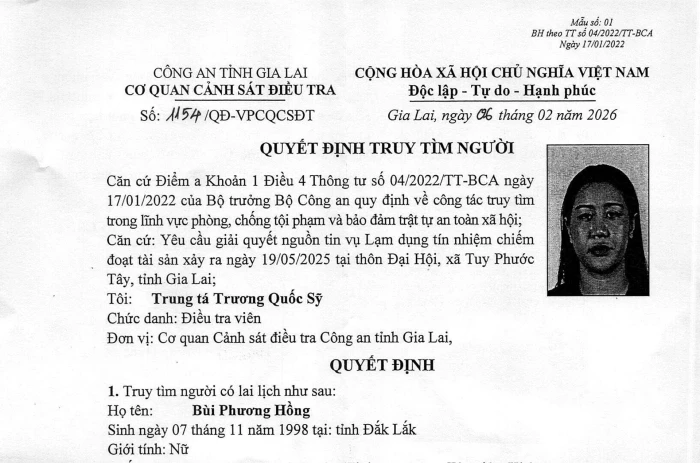 Quyết định truy tìm người