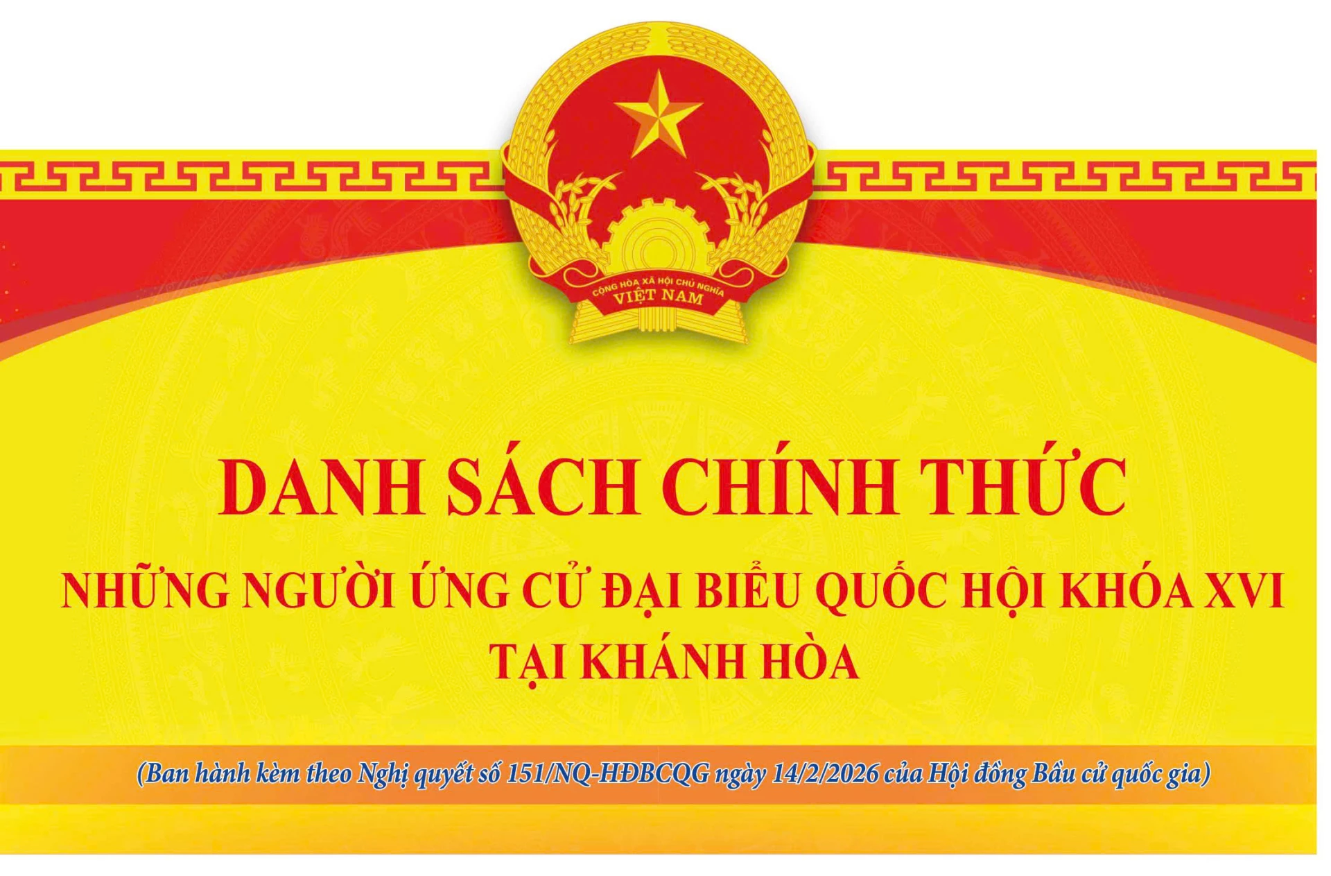 Danh sách chính thức 20 ứng cử viên đại biểu Quốc hội khóa XVI tại Khánh Hòa - Báo Khánh Hòa