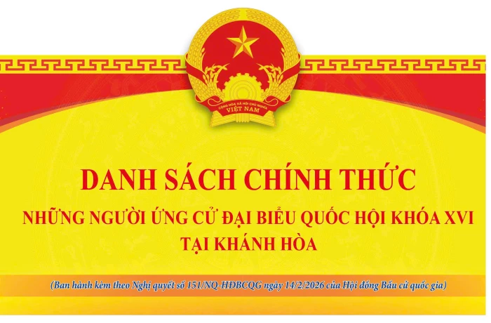 Danh sách chính thức 20 ứng cử viên đại biểu Quốc hội khóa XVI tại Khánh Hòa