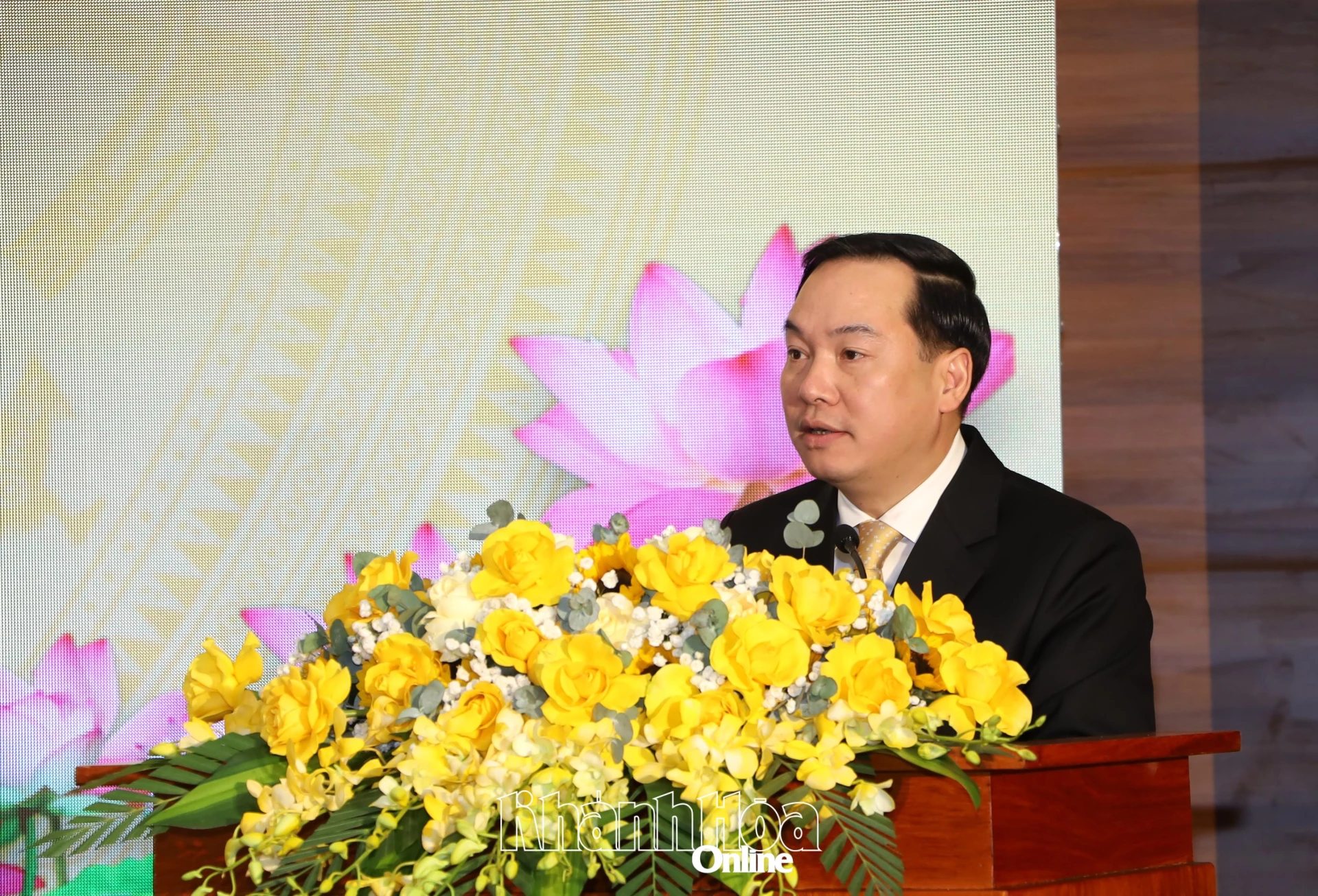 Đồng chí Hồ Xuân Trường phát biểu tại buổi lễ.