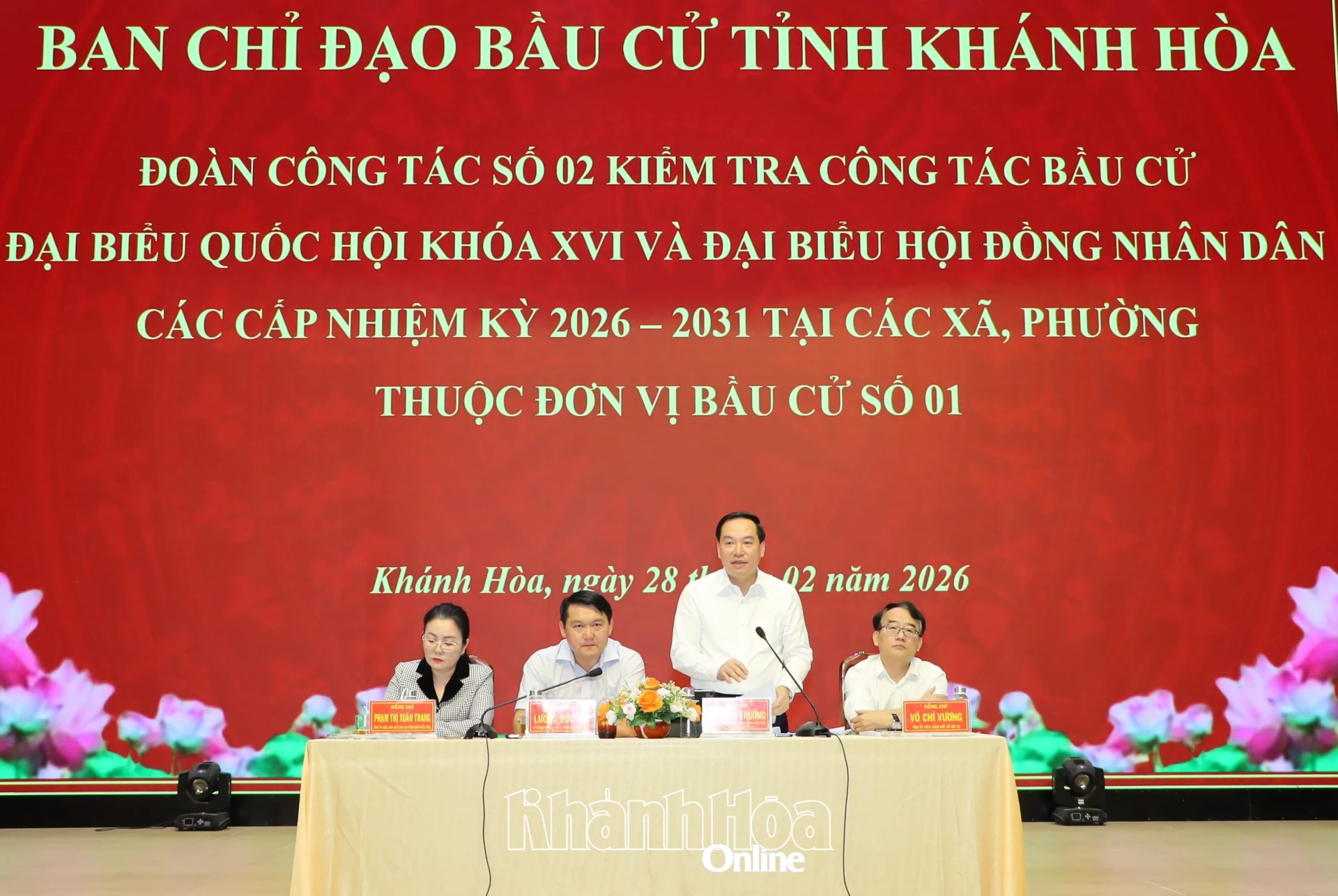 Đồng chí Hồ Xuân Trường phát biểu chỉ đạo tại buổi kiểm tra, làm việc.