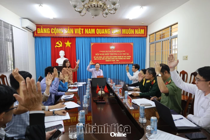 Ủy ban MTTQ Việt Nam phường Nha Trang tổ chức hội nghị hiệp thương lần thứ ba